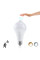 LED-лампа E27 9 Вт із датчиками руху та освітленості, кут світіння 120°, біле світло, автоматичне
