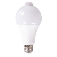 LED лампа E27 9Вт с датчиками движения и освещенности, угол свечения 120°, белый свет, автоматическое