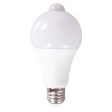 LED-лампа E27 9 Вт із датчиками руху та освітленості, кут світіння 120°, біле світло, автоматичне