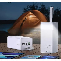Remax RPP-321 повербанк 50000 мАч с фонариком быстрая зарядка 22.5W QC 3.0 PD USB Type-C