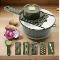 Овочерізка ручна Vegetable Cutter MAG-744 10 в 1 з кошиком, терткою та контейнером