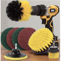 Набір щіток і насадок DS-012 для дриля та шурупокрута, 8 предметів, для прибирання плитки, ванн, килимів, кухні