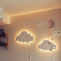 Ночник детский LED "Облачко" Cloud Lights 16/25 AND HA-43 для детской комнаты, настенный ночник в форме облака