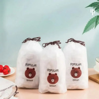 Поліетиленові пакети-кришки для зберігання й пакування їжі LY-74, прозорі, універсальні, 200 шт., діаметр 25