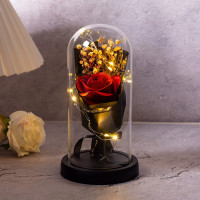 Букет декоративный из мыла в стеклянной колбе с LED подсветкой KR-02