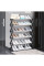 Полка для обуви складная Shoe Rack на 6 ярусов Черная алюминиевые трубы Разборная обувница