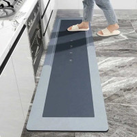 Супервпитывающий коврик 40×120 см для ванной и кухни с диатомовой нескользящей основой