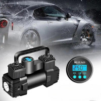 Портативный автомобильный компрессор Air Pump XL-1025 12V с цифровым дисплеем, LED-фонариком и автоматическим