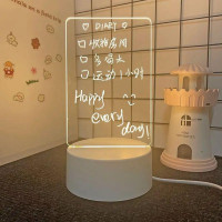 Ночник с LED-подсветкой и акриловой доской для записей, 3 режима света, USB-питание, меловой маркер, 12.5×17.5