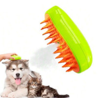 Гребінець із парою для котів і собак Cat Steam Brush, щітка для грумінгу з масажем і акумулятором