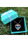 Ожерелье женское с голубым циркониевым камнем Heart Love золотое