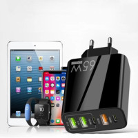 Быстрое зарядное устройство USB Type-C 65W на 5 портов, компактное, безопасное, для дома и путешествий, белое