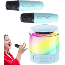 Портативная колонка K19 Bluetooth с LED-подсветкой и 2 микрофонами, караоке