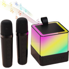 Портативная колонка K18 Bluetooth с 2 микрофонами, караоке, LED подсветка, 10 Вт