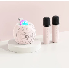 Портативная колонка LED Z1 Bluetooth с 2 микрофонами, караоке, диско-шар