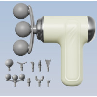 Массажёр Fascial Gun LM-130 с 9 насадками и 6 скоростями для глубокого расслабления мышц