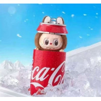 Плюшевый брелок Labubu в форме банки Coca Cola мягкая коллекционная игрушка