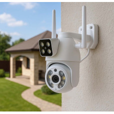 Уличная камера Wi-Fi PTZ Q2 видеонаблюдение 360° Dual Lens AND Q2 с ночным видением