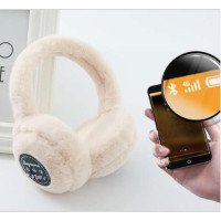Навушники Bluetooth Aemai з хутром, бездротові хутряні навушники з USB зарядкою, білі AEM-5-White