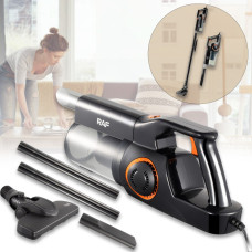 Пылесос колбовый ручной RAF R.8758 2-в-1 вертикальный и портативный, 400 Вт, контейнер 0.5 л, фильтр HEPA, чёрный