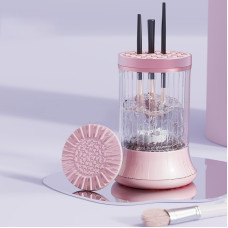 Портативна щітка для чищення пензлів для макіяжу Rayhomer із сенсорним керуванням і USB, 300 мл рожевий