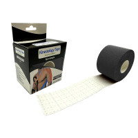Спортивний кінезіотейп EasyFit Kinesio еластичний пластир для м'язів і зв'язок чорний