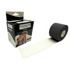 Спортивний кінезіотейп EasyFit Kinesio еластичний пластир для м'язів і зв'язок чорний