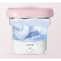 Складана міні пральна машина 2 в 1 з відром для білизни Maxtop 7399 силіконова