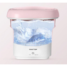 Складная мини стиральная машина 2 в 1 с ведром для белья Maxtop 7399 силиконовая