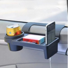 Органайзер в машину с подстаканником и держателем Cup&Stuff черный