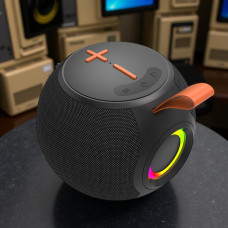 Портативная Bluetooth колонка M7 с RGB подсветкой, TF, USB и FM радио, мощный звук 66 мм