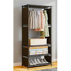 Тканевий стелаж-шафа для одягу з трьома полицями AND XL-1483