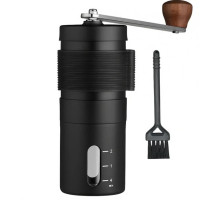 Кофемолка для зернового кофе с керамическими жерновами Coffee Grinder AND LY-957, черная