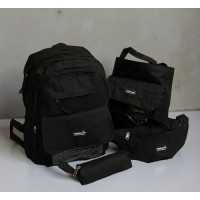 Набор школьный 4 в 1 Рюкзак, Сумка, Бананка, Пенал MFG-2-611 Black