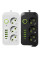 Мережевий фільтр Power Socket F09U 3 розетки, 4 USB + Type-C, 2 м, чорний/білий