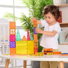 Магнітний конструктор Magnetic 110 деталей для дітей 3D набір для творчості різнобарвний