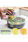 Багатофункціональна овочерізка Vegetable Cutter C351 з контейнером і вбудованими регульованими лезами — тертка для нарізання овочі