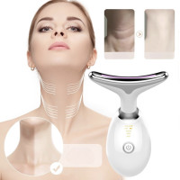 Ліфтинг-масажер для шиї та обличчя ES-1081 з мікроточною терапією, LED-світлом та іонотерапією AND XL-858