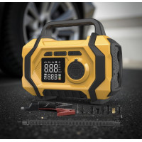 Портативный аккумуляторный автокомпрессор с цифровым дисплеем и металлическим корпусом ATJ-201