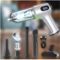 Беспроводной автомобильный пылесос AND XL-1463, портативный ручной пылесос для салона авто с набором насадок