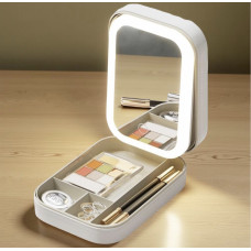 Многофункциональный косметический бокс / органайзер доя косметики с LED-зеркалом и регулировкой подсветки