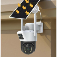 Автономная 4G камера V380 PRO V36 с солнечной панелью, 8 МП, поворотная, IP66