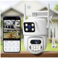 Уличная Wi-Fi IP-камера ICSEE Q09 8MP PTZ с автотрекингом, ночным видением и аудиосвязью