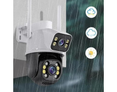 Вулична Wi-Fi IP-камера Q25 6 МП PTZ з LED-підсвіткою і датчиком руху, двосторонній аудіозв'язок