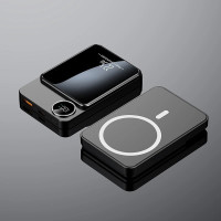Повербанк PowerBank Q9 5000 mAh, бездротовий power bank з дисплеєм, зовнішній акумулятор зі швидким заряджанням Type-C