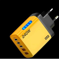 Мережевий зарядний пристрій 240W 3 Type-C 2 USB, адаптер швидкої зарядки Maerknon, блок живлення на 5 портів PD QC3.0