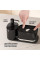 Дозатор для миючого засобу Dish Soap Dispenser чорний, кухонний диспенсер для рідкого мила з підставкою для губки