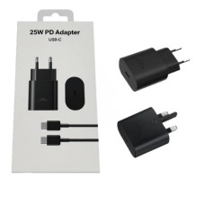 Зарядний пристрій USB-C 25W PD 2в1 з кабелем Type-C to Type-C, адаптер швидкого заряджання, блок живлення PD 3.0 Fast Charge