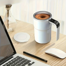 Кухоль самопомішуючий JB-01 з LCD термометром і зарядкою Self Stirring Mug 380 мл чашка мішалка