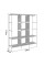 Тканинна складана шафа Storage Wardrobe 88130 на 3 секції та 8 полиць, сіра